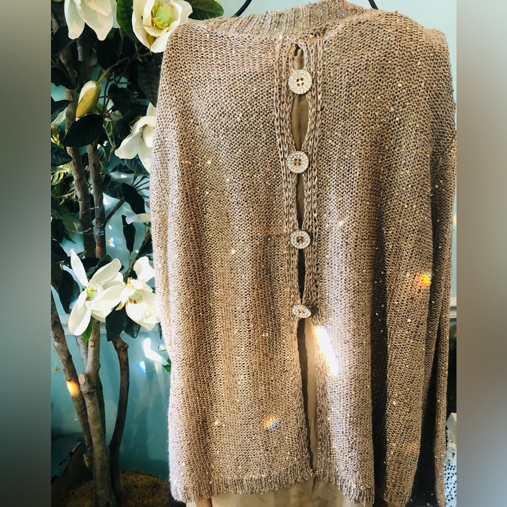 Simply Couture Shimmering Gold Sweater